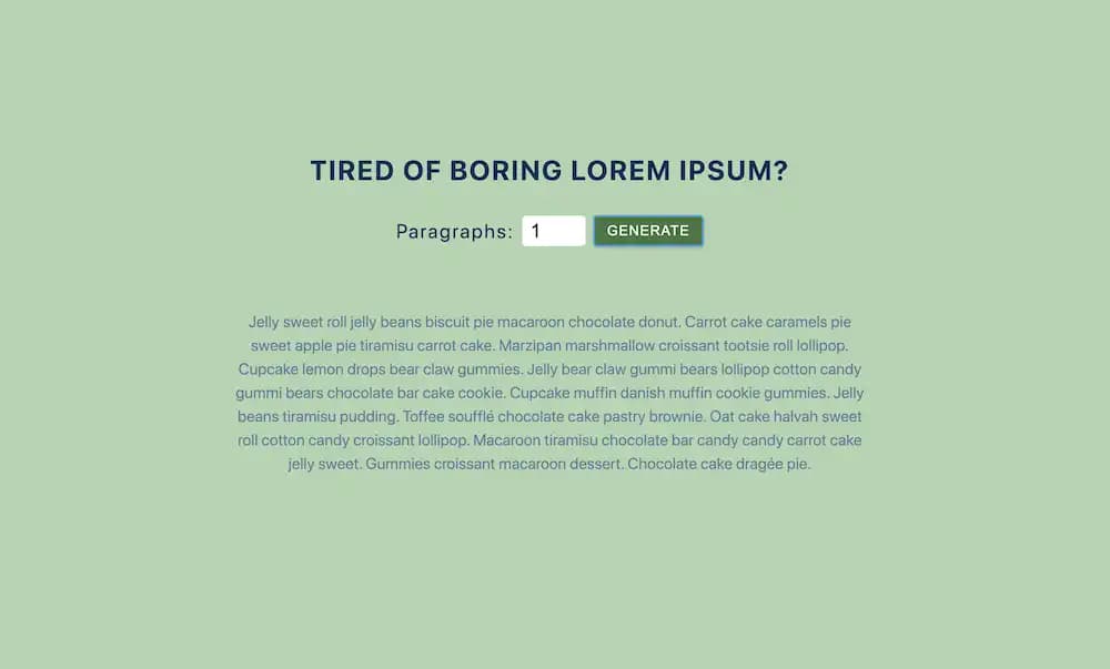 Lorem Ipsum Generator